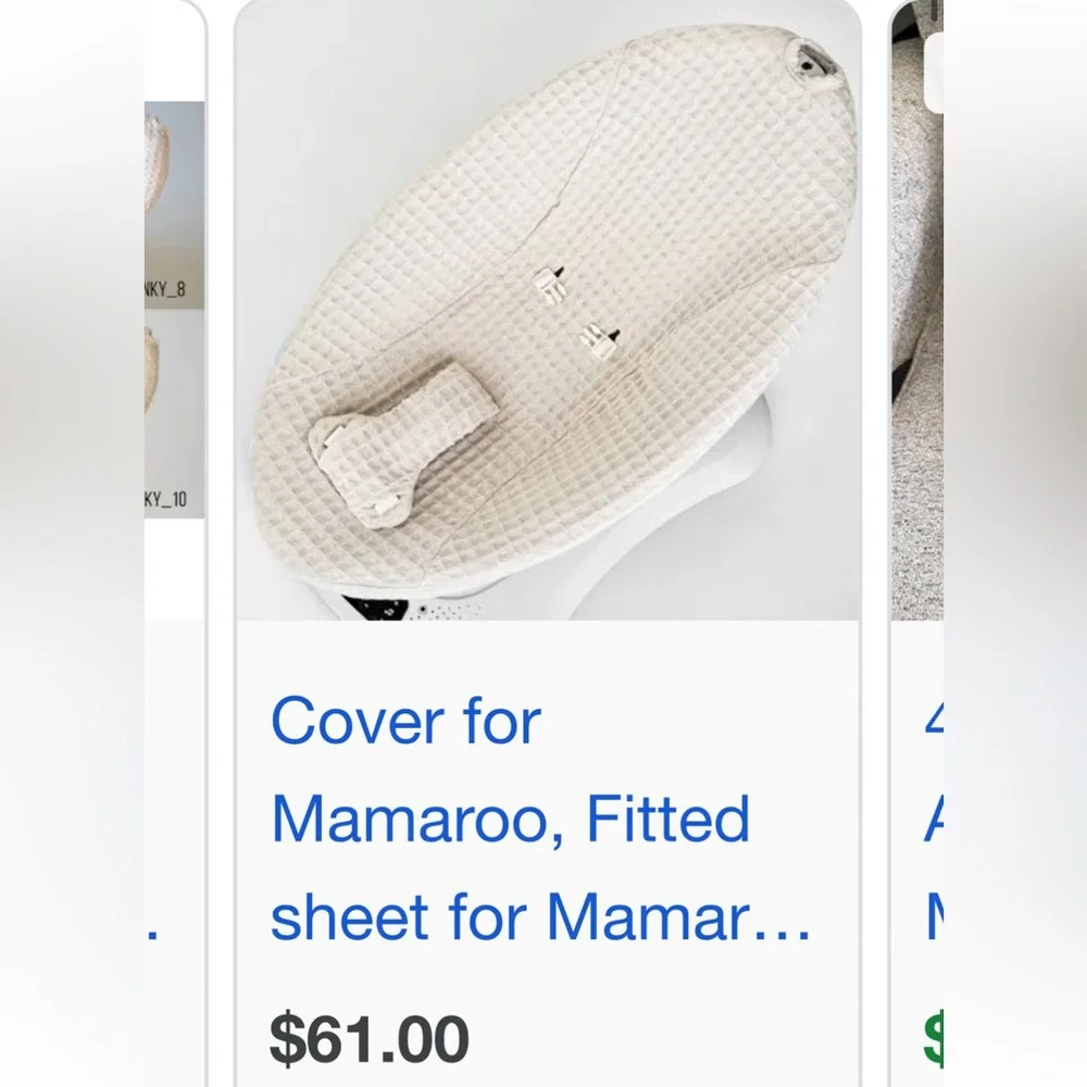 waffle knit neutral cover for 4moms mamaroo swing - Picture 6 of 6